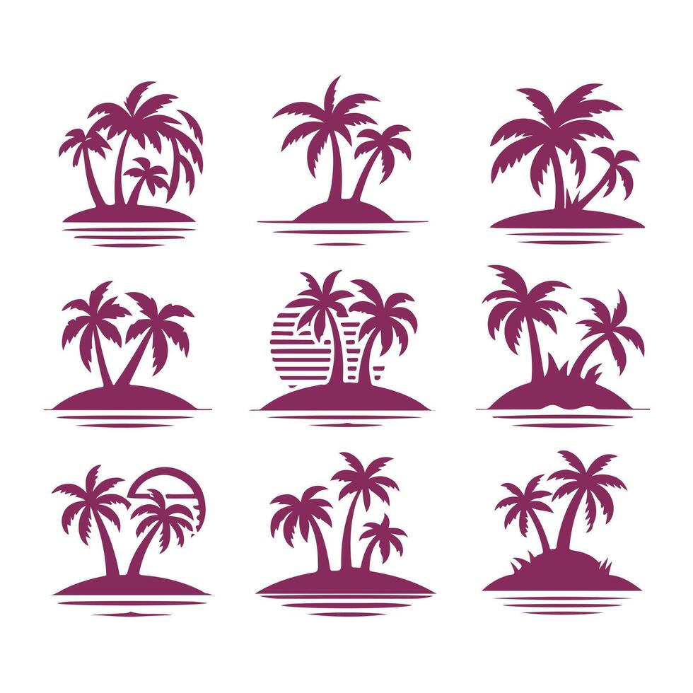 Palms of Paradise tree logo vector