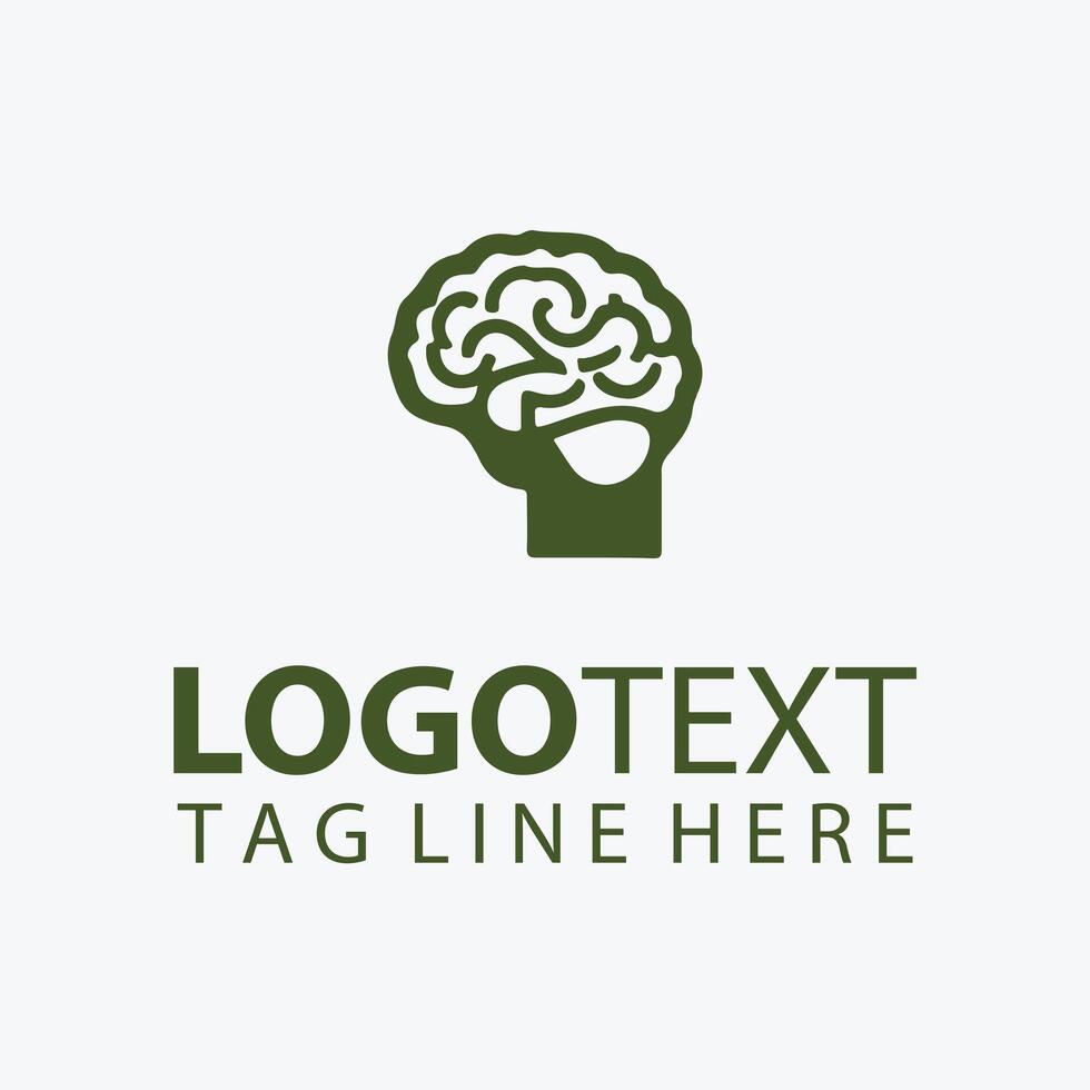 Neuro Stream brain logo vector