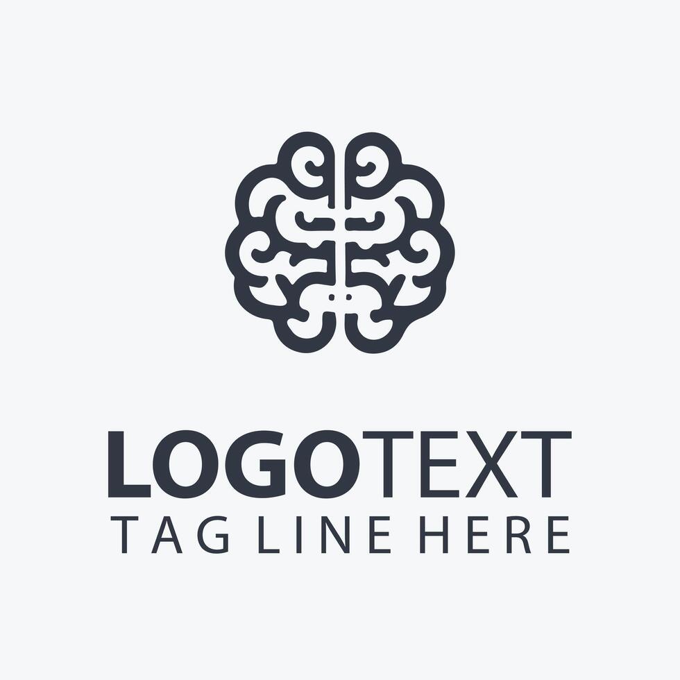 Mind Storm brain logo vector