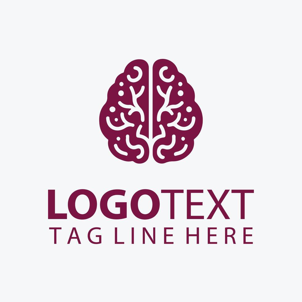 Thought Stream brain logo vector