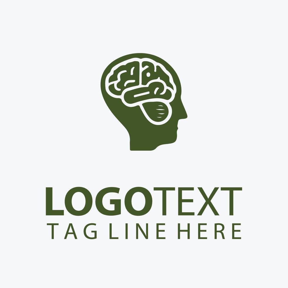 Neuro Stream brain logo vector