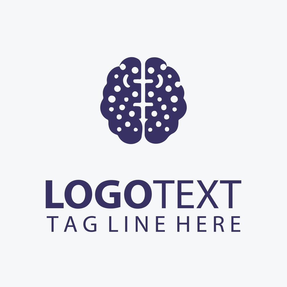 Neural Craft brain logo vector