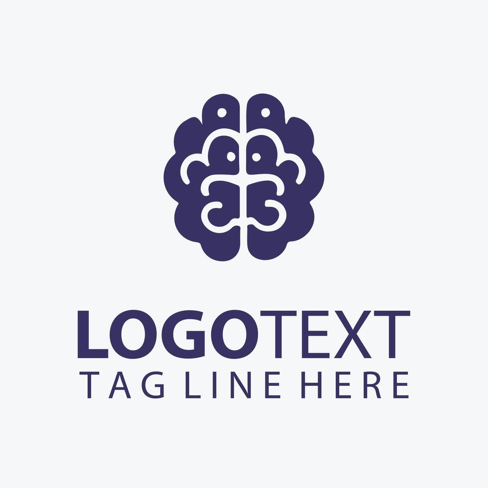 Synaptic Pulse brain logo vector