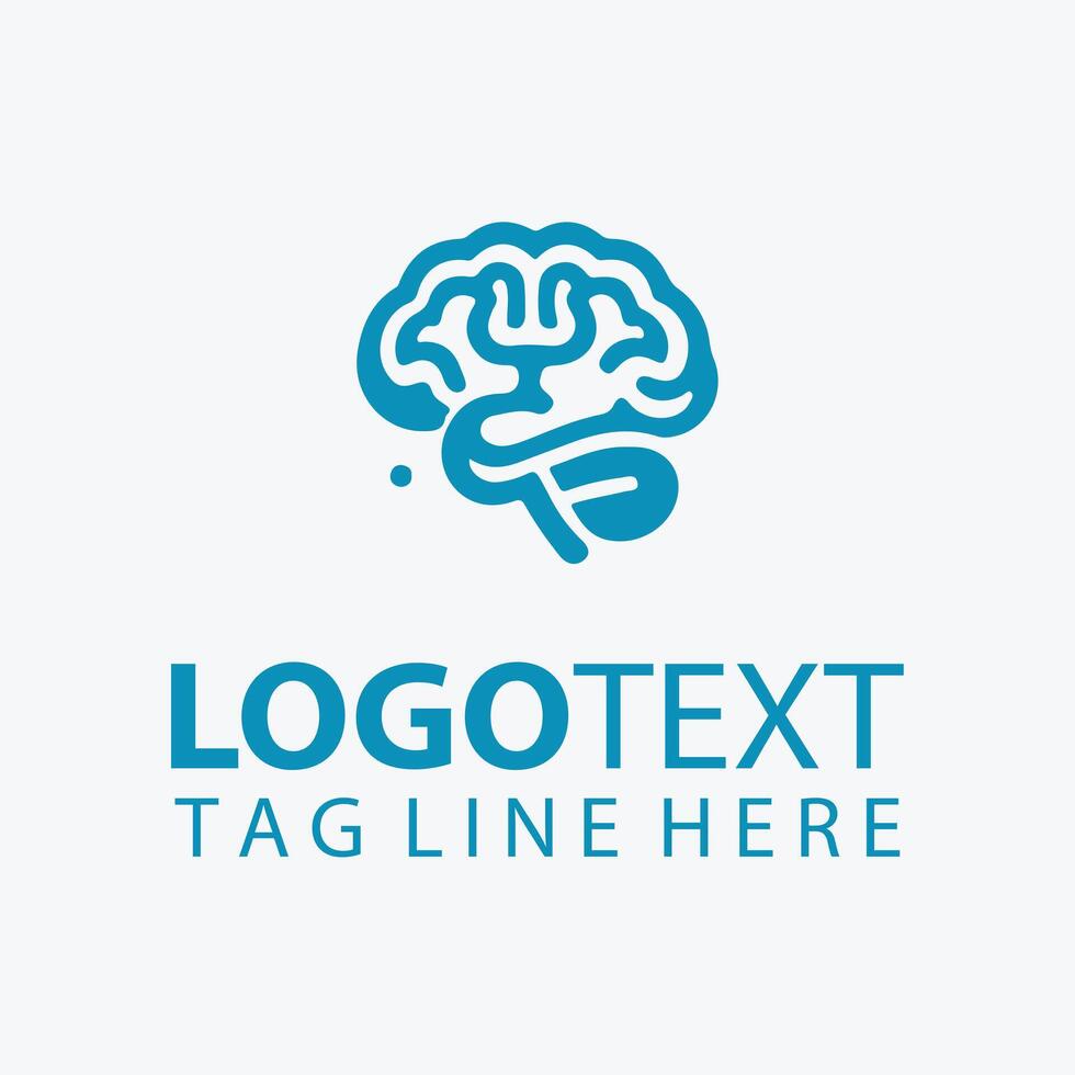 Mind Vista brain logo vector