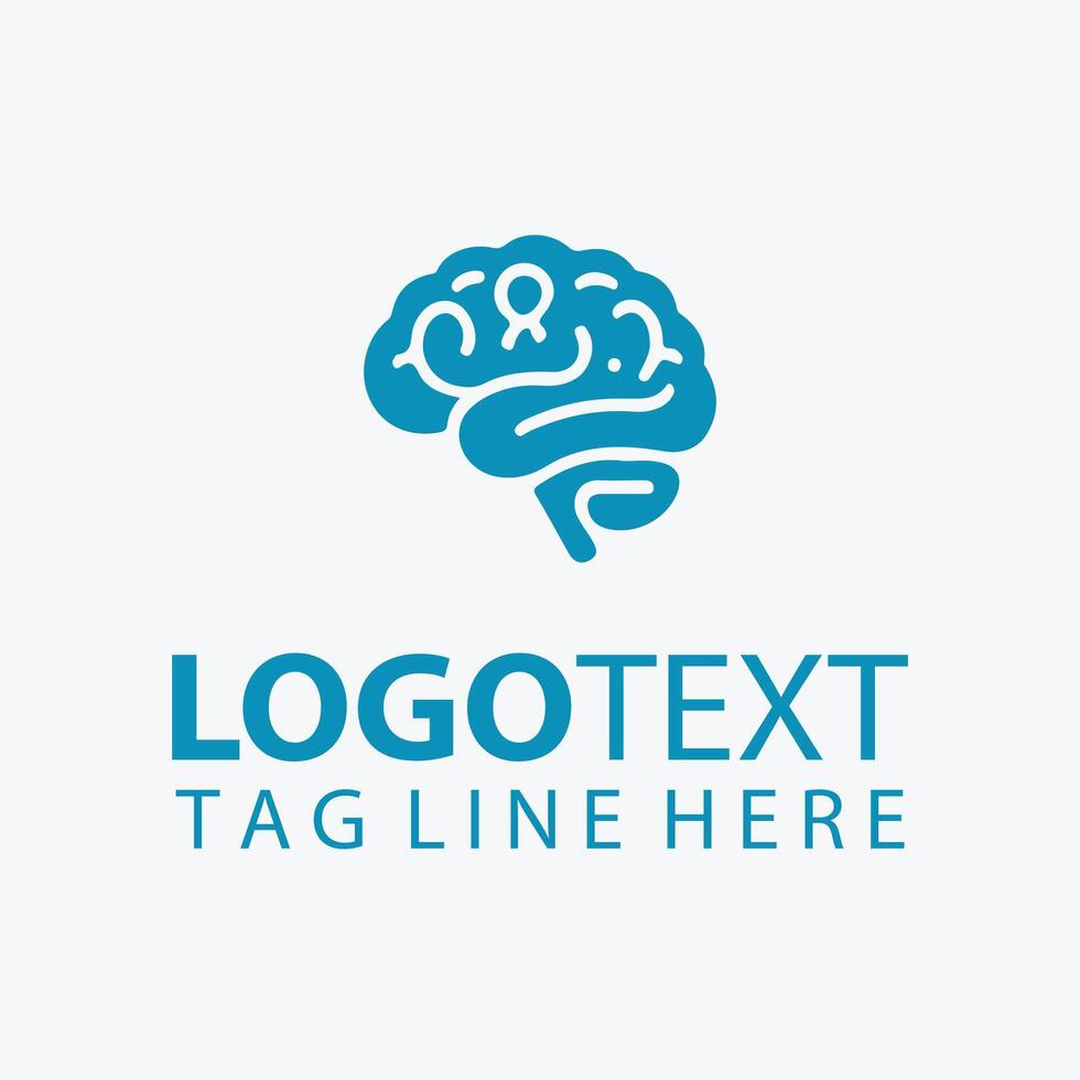 Synaptic Pulse brain logo vector