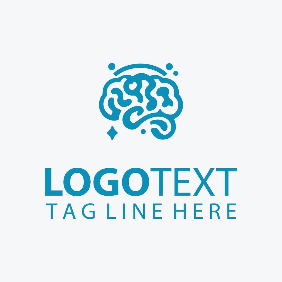 Thought Link brain logo vector