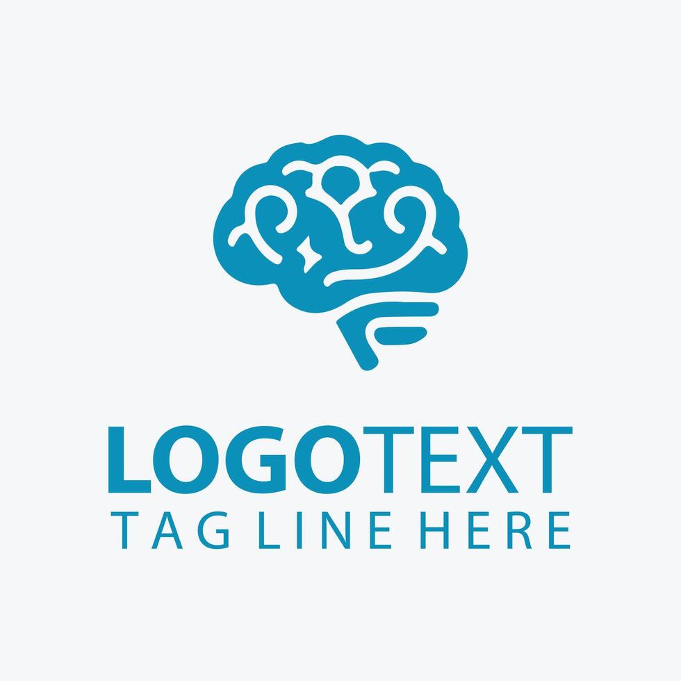 Thought Link brain logo vector