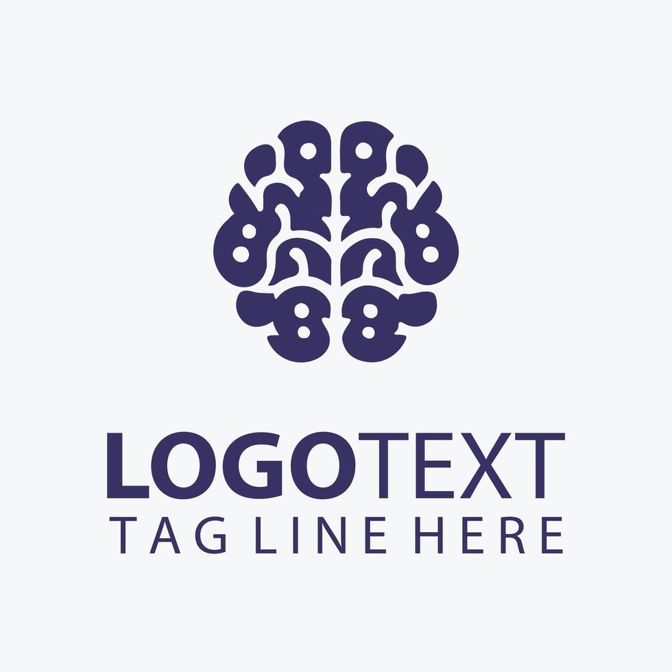 Neural Spark Brain logo vector