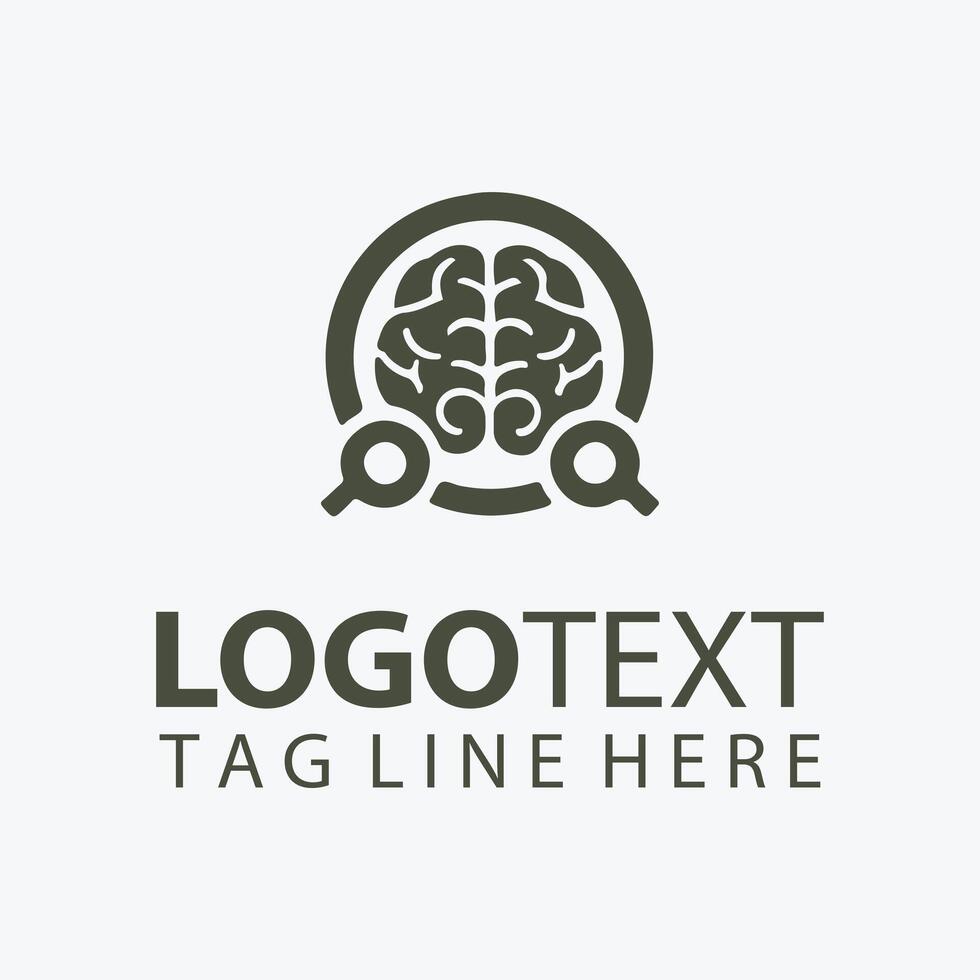 Neuron Pulse Brain logo vector
