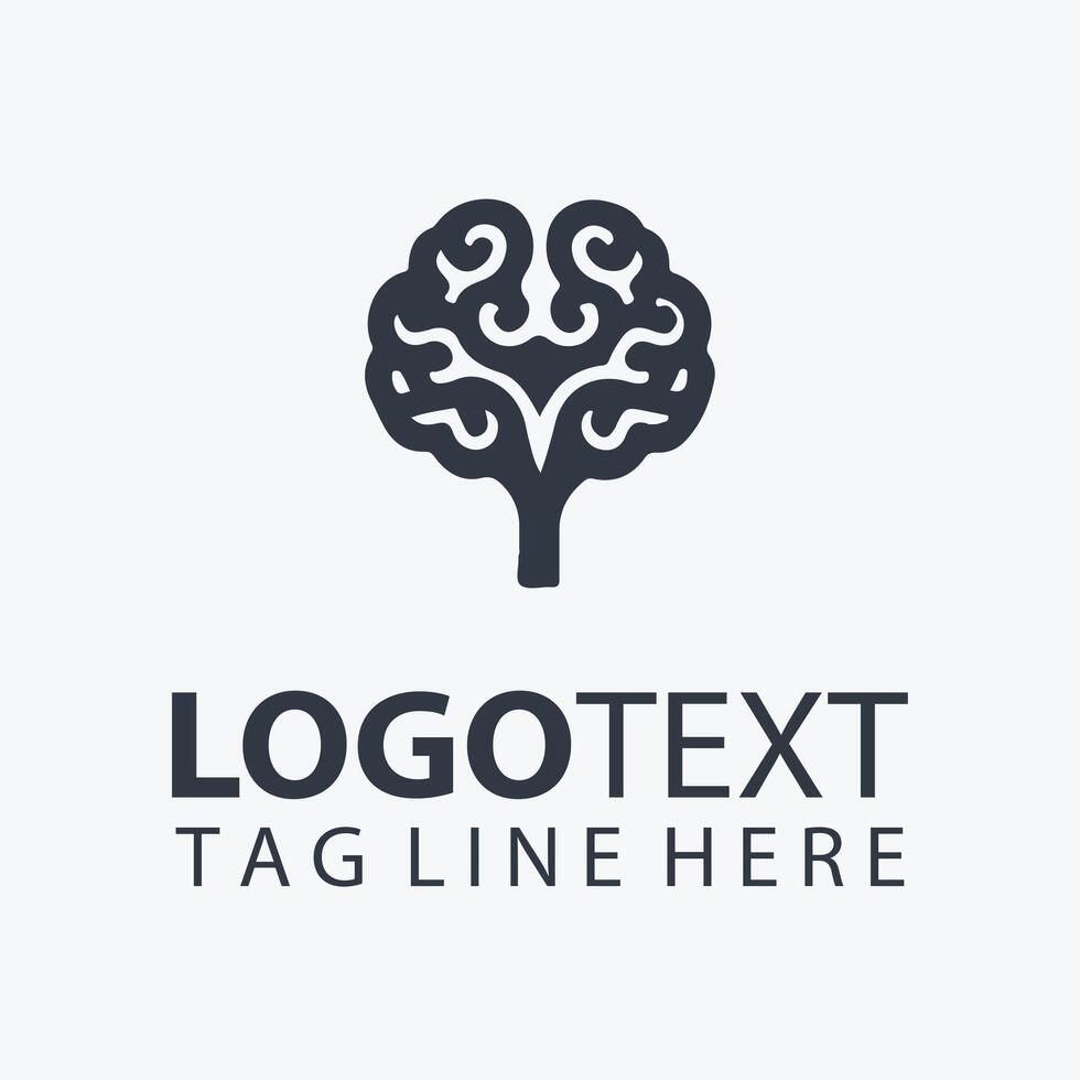 Neural Flow Brain logo vector