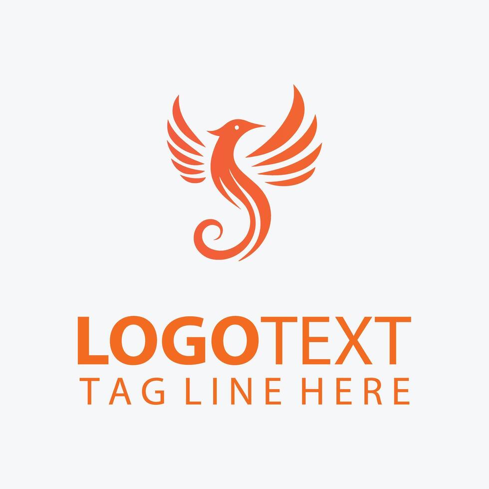Feathered Dreams Elegant Bird Logo vector