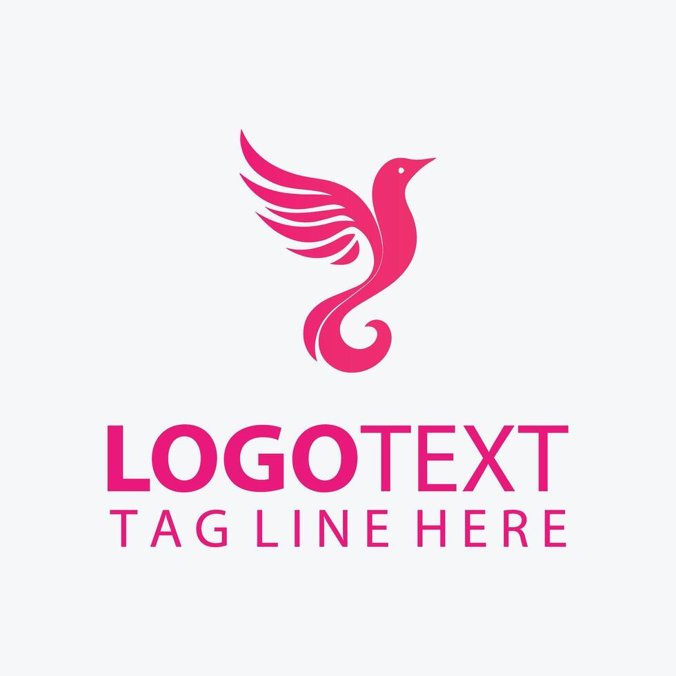 Sky bound Elegant Bird Logo vector