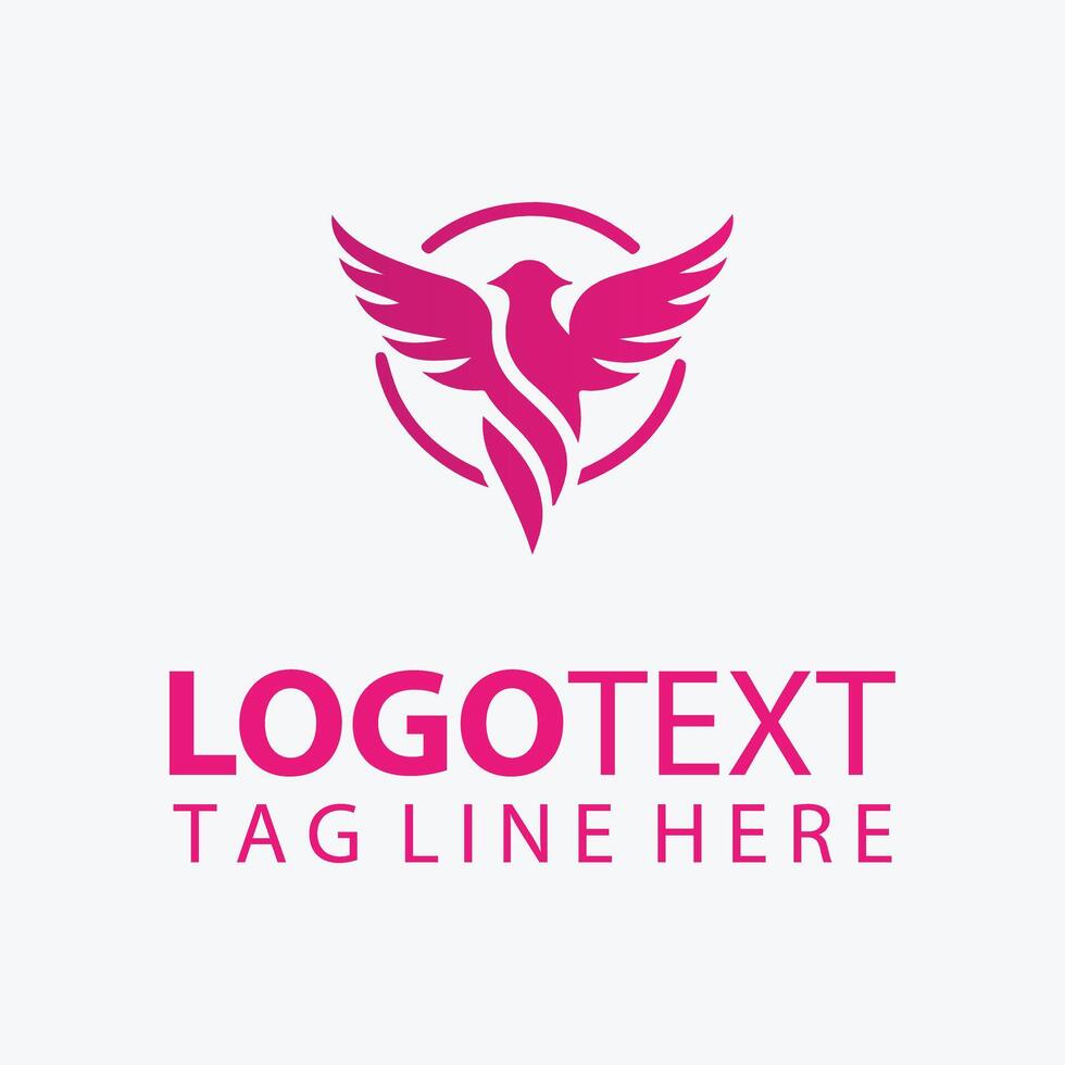 Sky bound Elegant Bird Logo vector