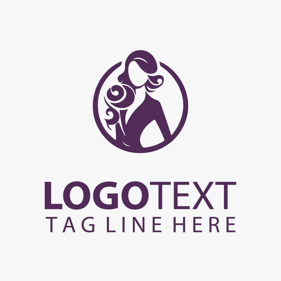 Aura Femme fashion lady logo vector