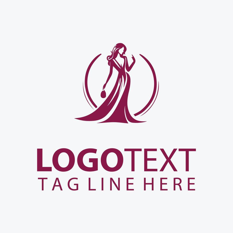 Lush Femme fashion lady logo vector