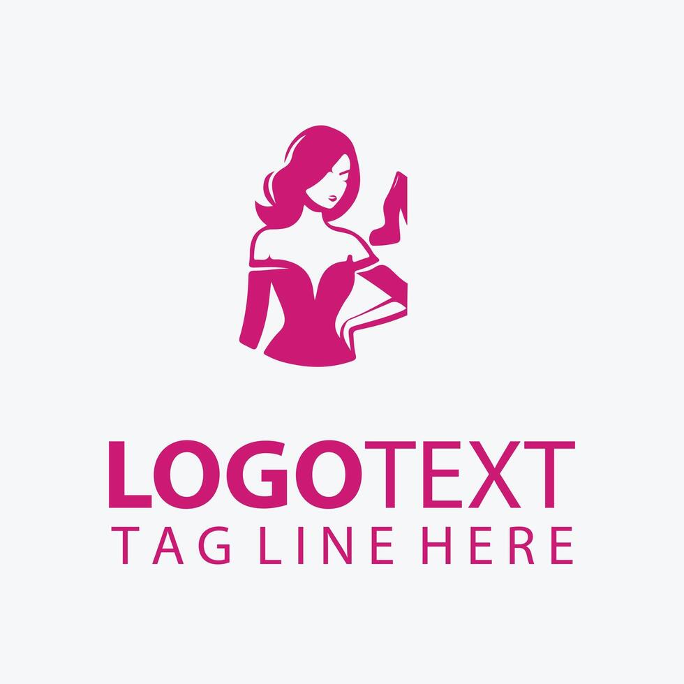 Charm Aura fashion lady logo vector