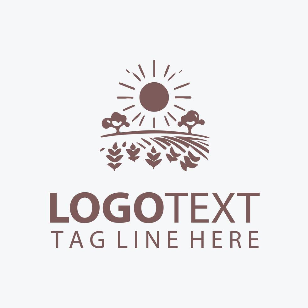 Twilight Acres Farm Field Logo vector