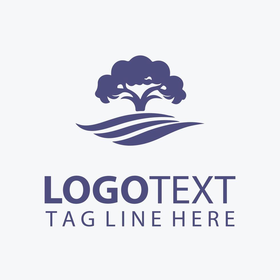 Rustic Roots Farm Field Logo vector