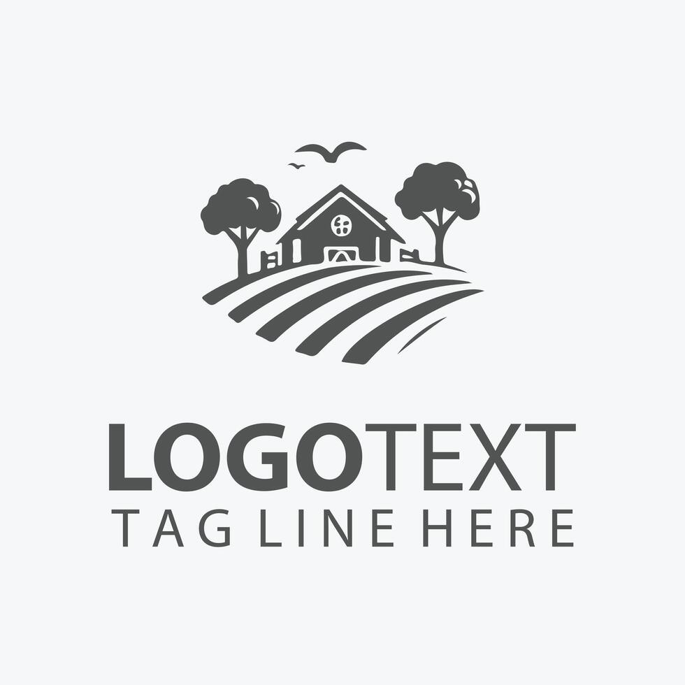 Ever Black Farm Field Logo vector