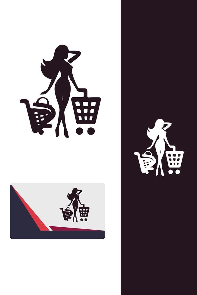 The Retail Hub Shopping Girl Logo vector