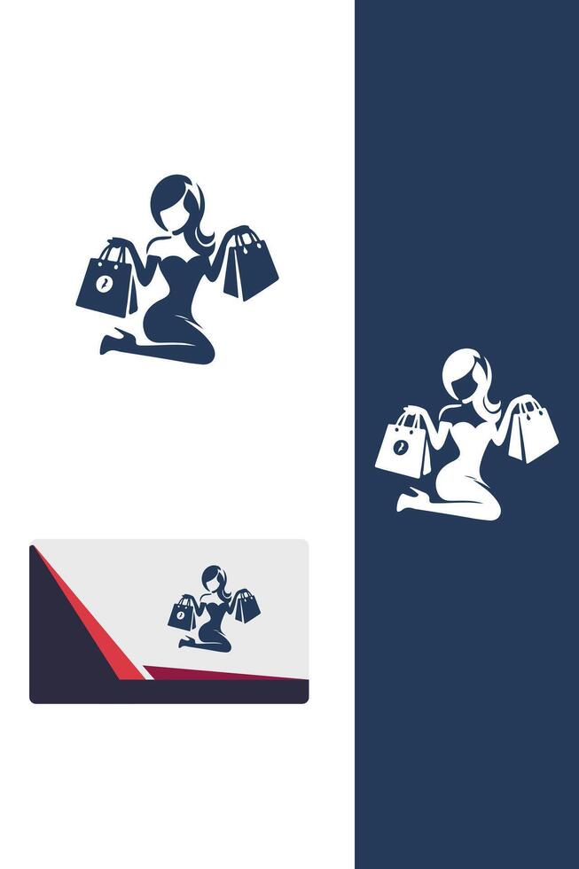 The Retail Hub Shopping Girl Logo vector