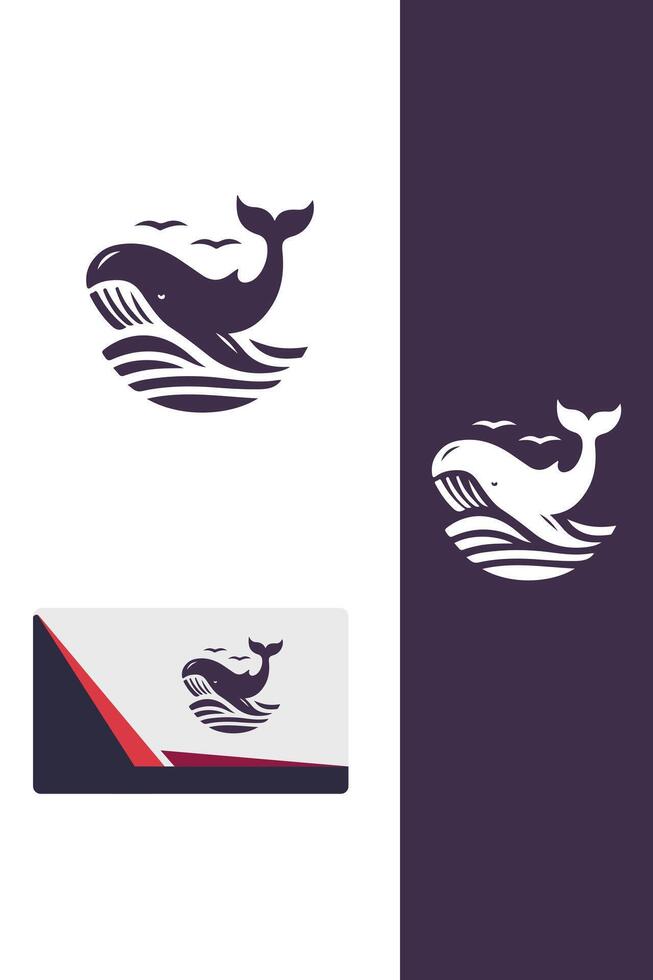Deep Dive Whale Logo vector