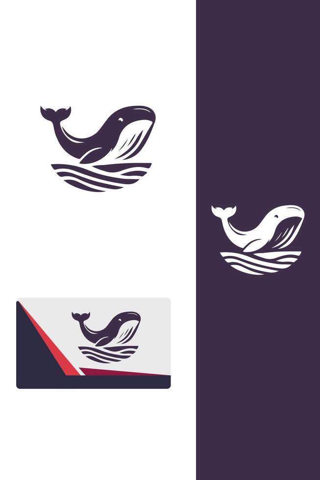 Deep Dive Whale Logo vector