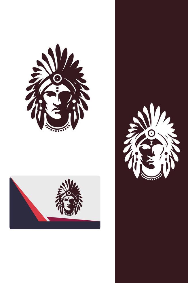 The Eternal Warrior indean head logo vector