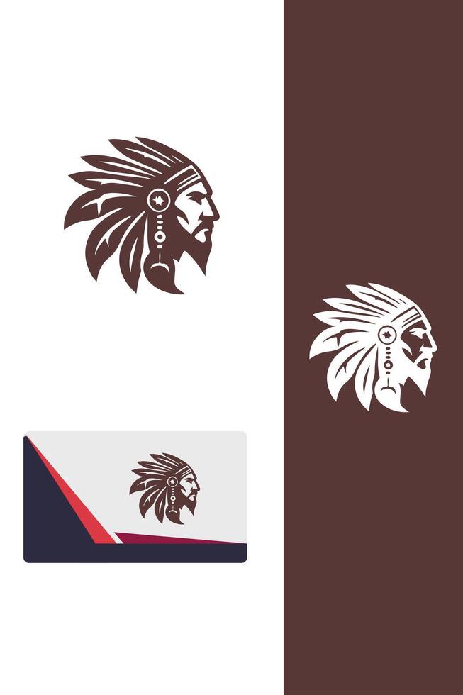 The Eternal Warrior indean head logo vector