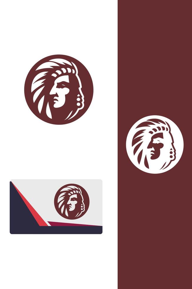 The Eternal Warrior indean head logo vector
