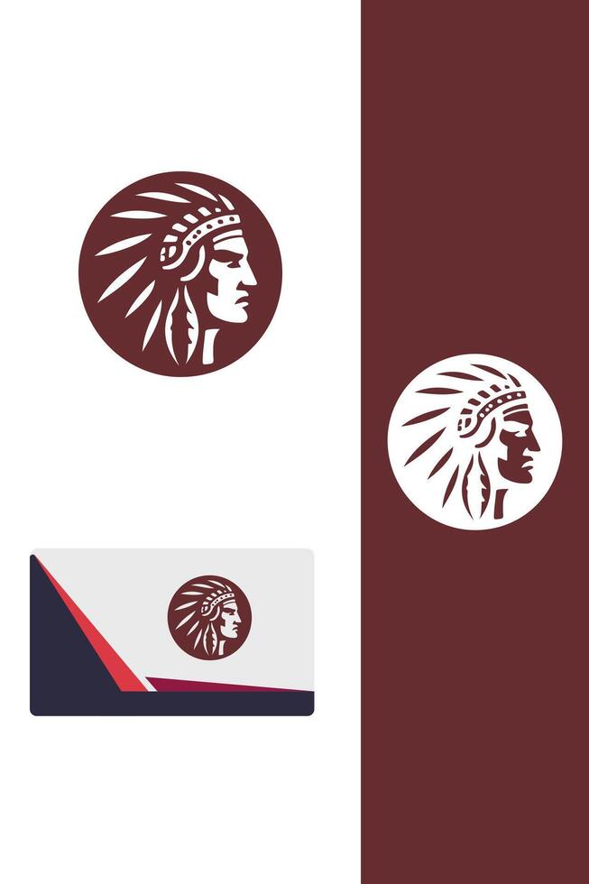 The Eternal Warrior indean head logo vector