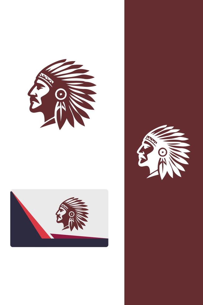 The Silk Road indean head logo vector