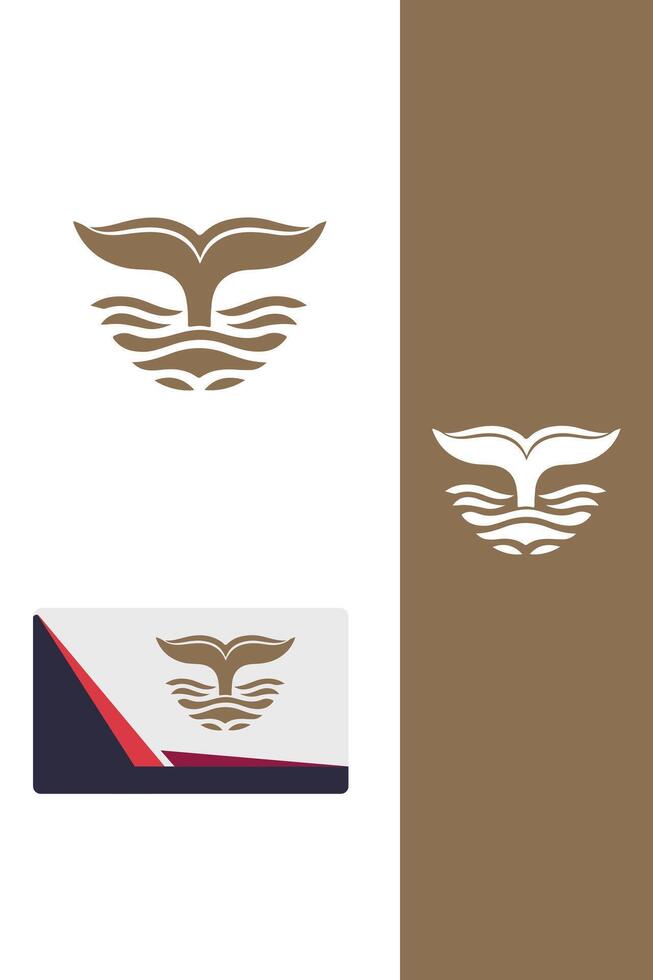 Sea Monarch Whale Logo vector
