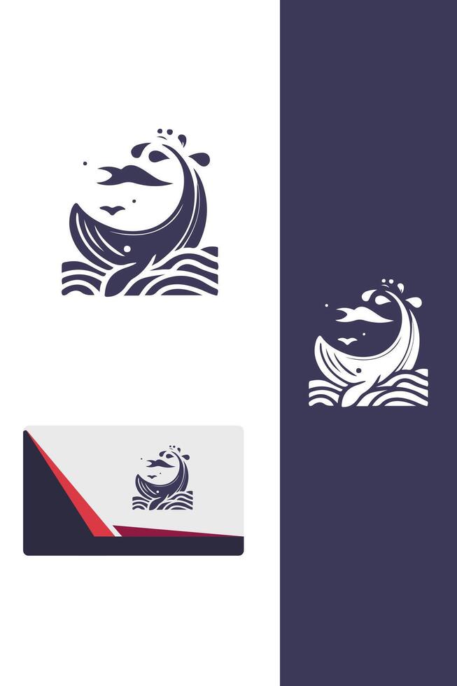 Infinite Blue Whale Logo vector