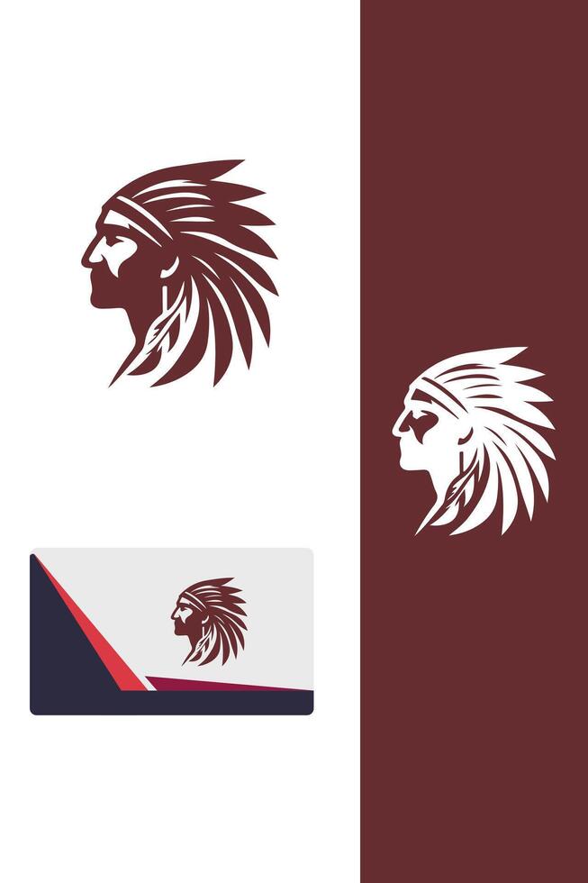 The Golden Peacock indean head logo vector