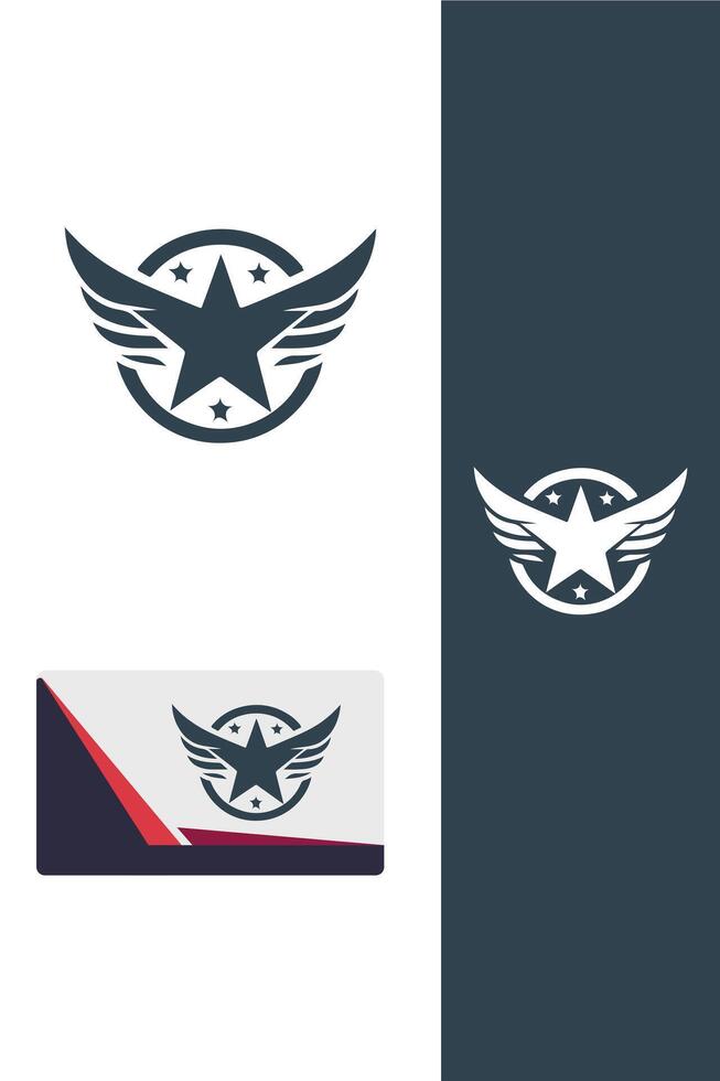 Sky Star wings Logo vector
