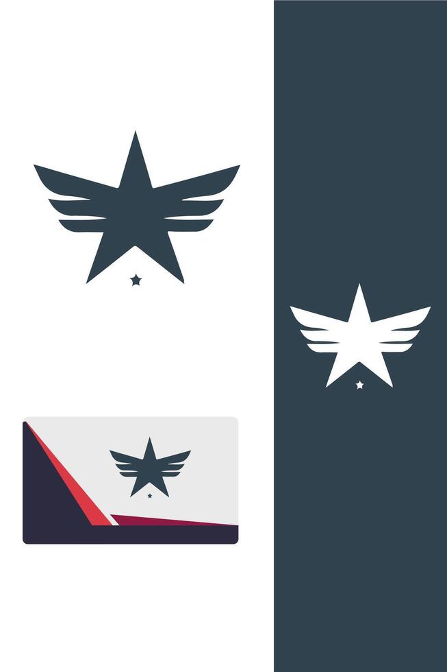 Sky Star wings Logo vector
