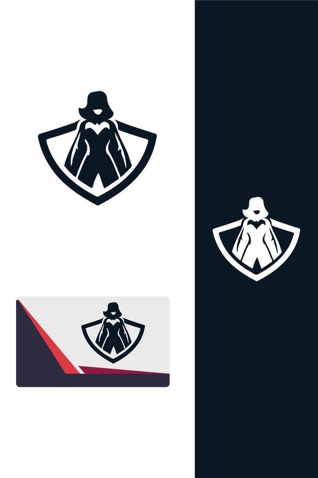 Solar Knight super hero logo vector