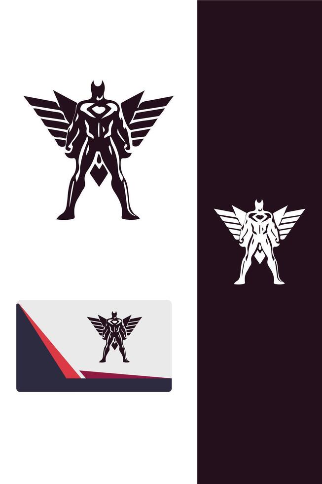 Quantum Avenger super hero logo vector