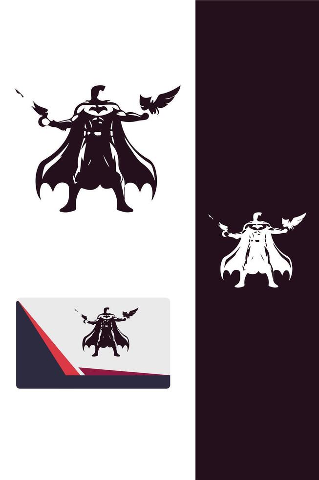 Silver Specter super hero logo vector