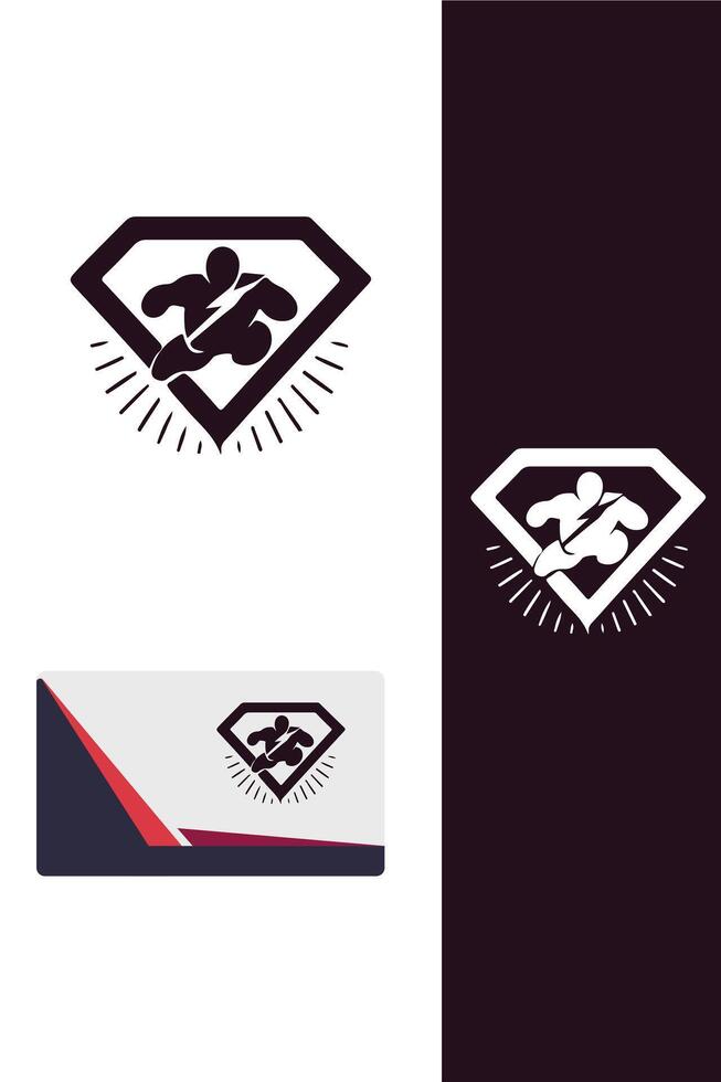 Quantum Avenger super hero logo vector