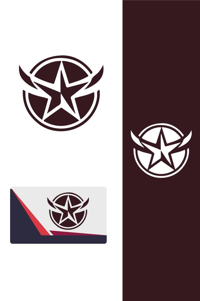Cosmic Ascend Star Wings Logo vector