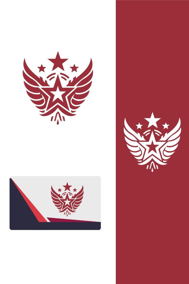 Interstellar Rise Star Wings Logo vector
