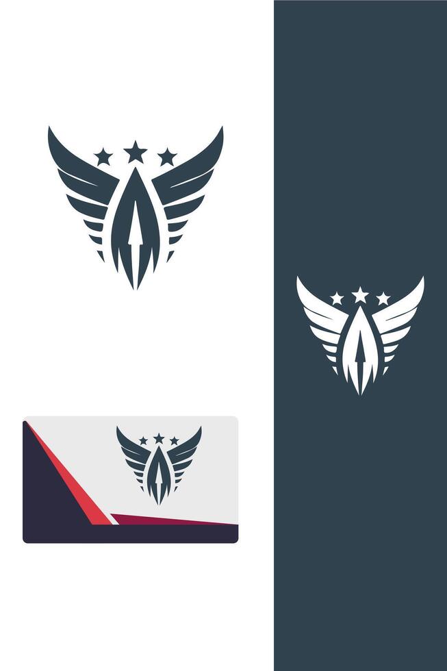 Stellar Wings Logo Design vector