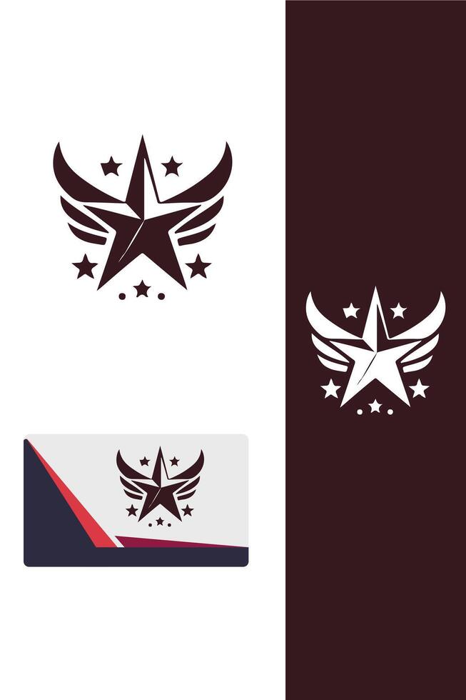 Nebula Glide Star Wings Logo vector
