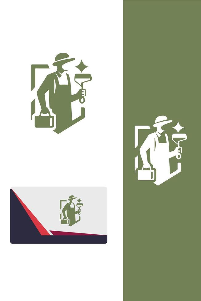 Painted Pathways painter logo vector