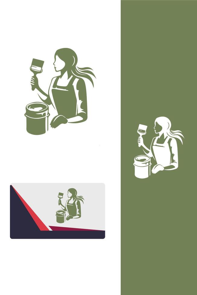 Timeless Palette painter logo vector