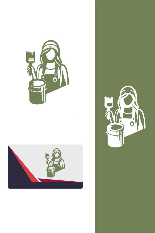 Painted Impressions painter logo vector