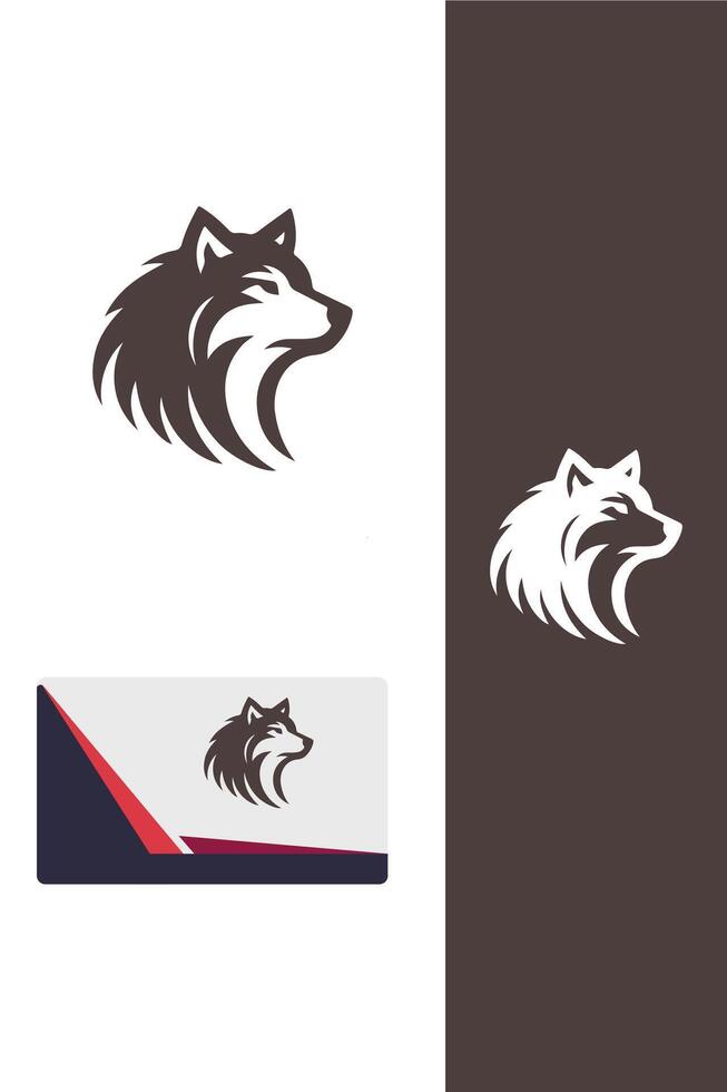 Pack leader wolf logo vector