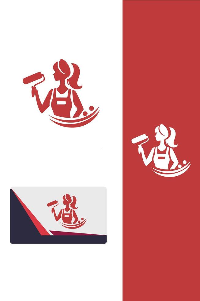 Hue Harmony painter logo vector